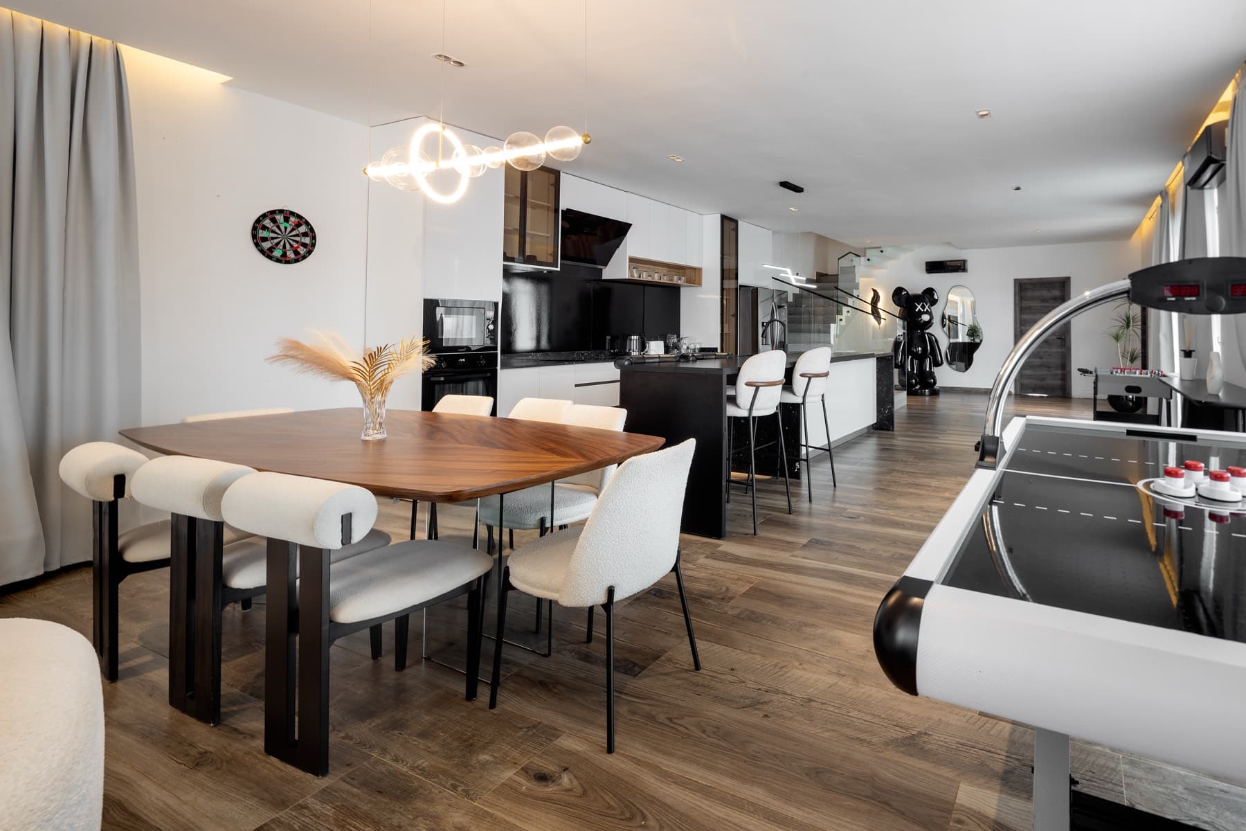 A light-filled managed villa interior